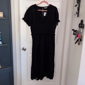 American Eagle Outfitters Black Midi Dress